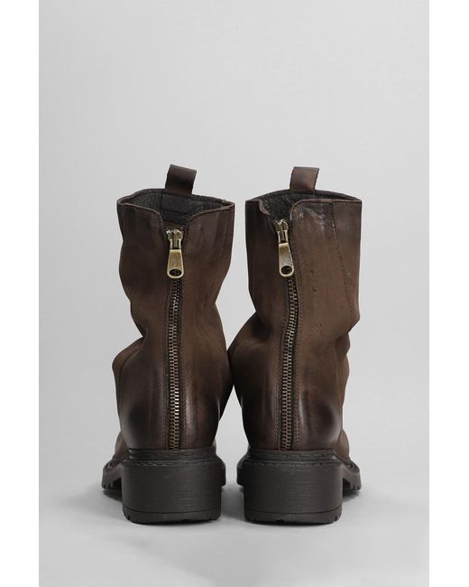 METISSE Brown Low Heels Ankle Boots