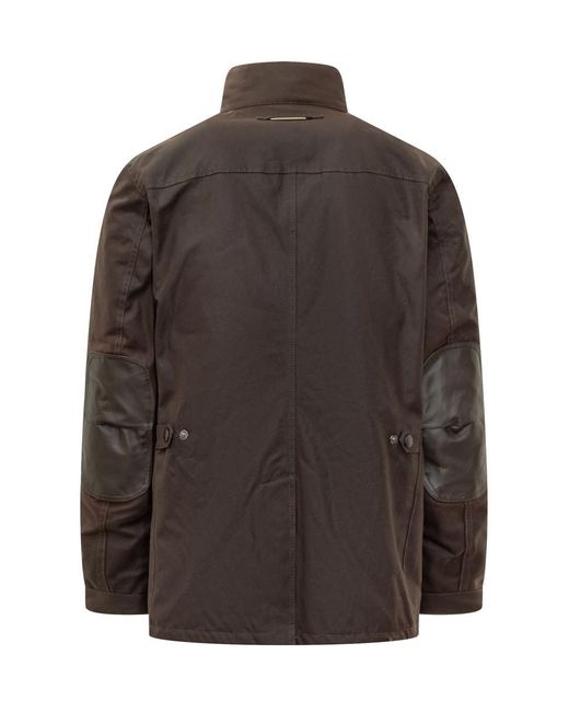 Barbour Brown Quilted Vest With Zipper Fastening And Front Pockets for men