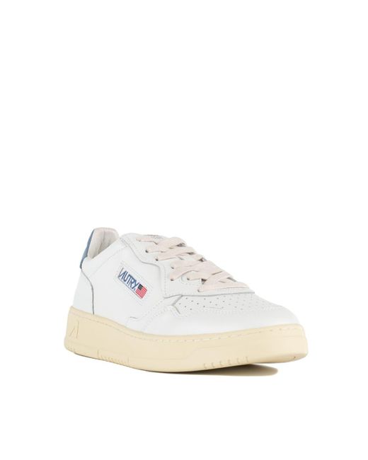 Autry Sneakers Medalist Low In White Leather And Tempest for men