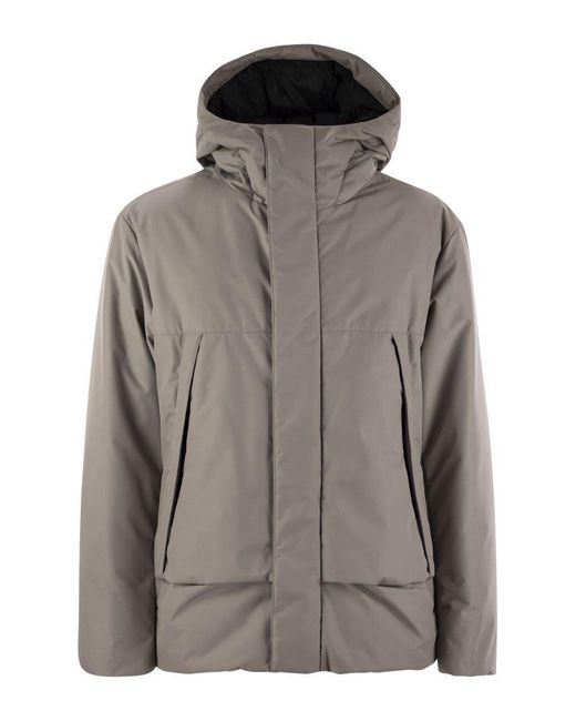 Herno Brown Laminar 2 Layers Down Jacket With Hood for men