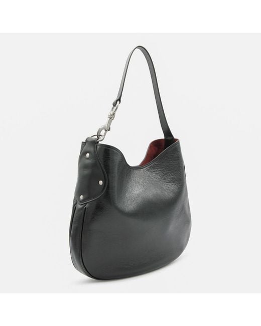 Mulberry Black Leather Hackney Shoulder Bag High Shine