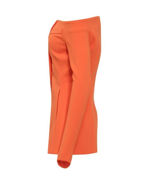 ALESSANDRO VIGILANTE Orange Blazer With Bare Shoulders