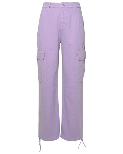 Moschino Jeans Purple Lilac Cotton Cargo Pants