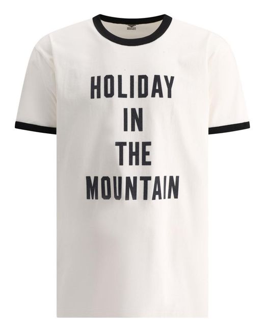 Mountain Research. White "H.I.T.M." T-Shirt for men