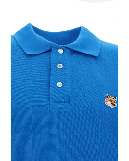 Maison Kitsuné Blue Polo Shirts for men