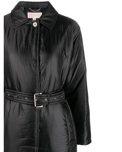 Michael Kors Black Classic-collar Padded Mid Coat