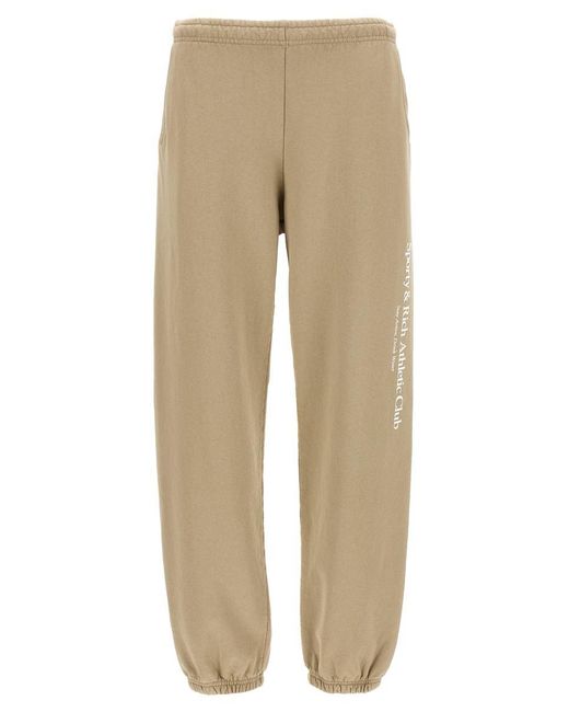 Sporty & Rich Natural 'Athletic Club' Joggers