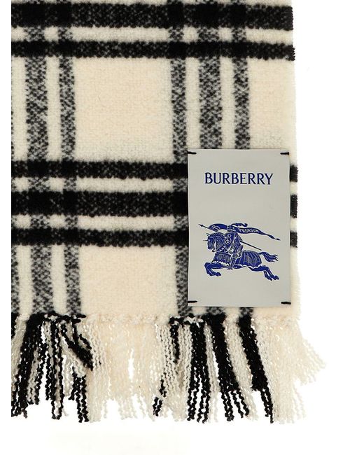 Burberry White Check Scarf Scarves, Foulards