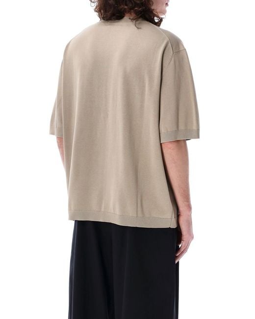 Studio Nicholson Gray Solaris Short Sleeves Sweater for men