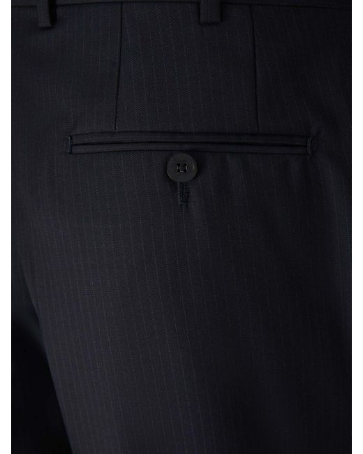 Isaia Blue Gregory Striped Suit for men