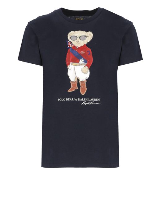 Ralph Lauren Cotton Jockey Polo Bear T-shirt in Blue | Lyst Canada