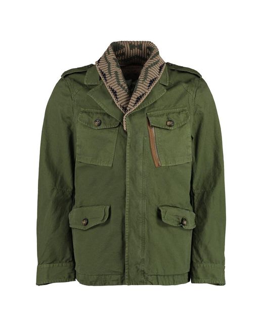 Bazar Deluxe Green Durango Unlined Cotton Jacket for men