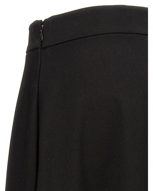 Jil Sander Black Asymmetrical Skirt Skirts