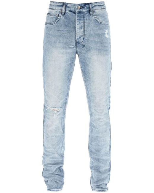 Ksubi Blue Chitch Spray Out Yellow Slim Fit Jeans for men