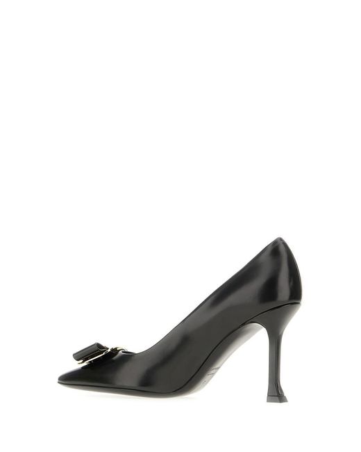 Ferragamo Black Heeled Shoes