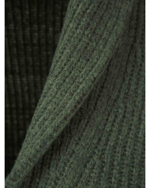 Gran Sasso Green Wool Knitted Cardigan for men