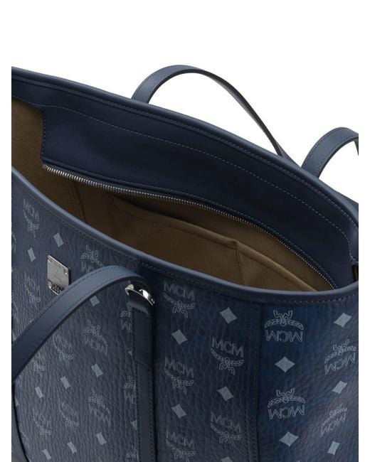 MCM Blue "Toni" Tote Shoulder Bag