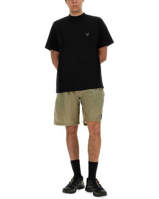South2 West8 Green Nylon Bermuda Shorts for men