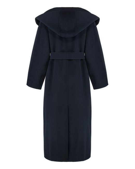 Max Mara Blue Cassia Virgin Wool Coat