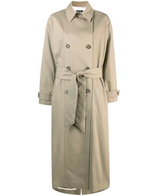 A.P.C. Natural Louise Long Trench Coat