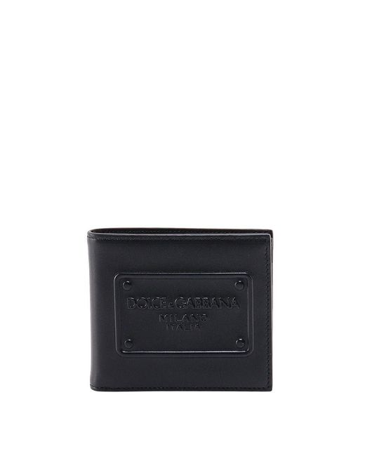 Dolce & Gabbana Black Calf Leather Wallet for men