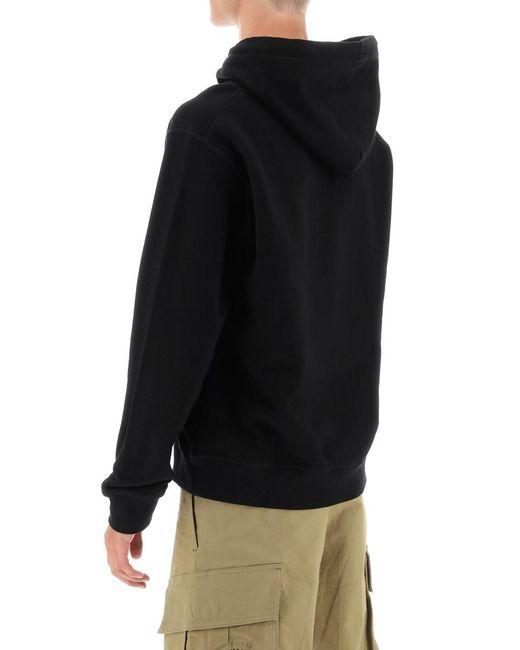 DSquared² Black Cool Fit Hoodie With Print for men