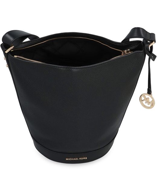 MICHAEL Michael Kors Black Townsend Leather Bucket Bag