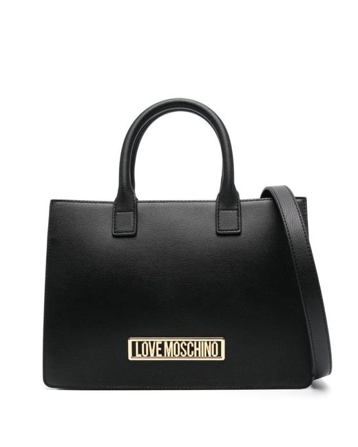 Love Moschino Black Lettering Logo Bag