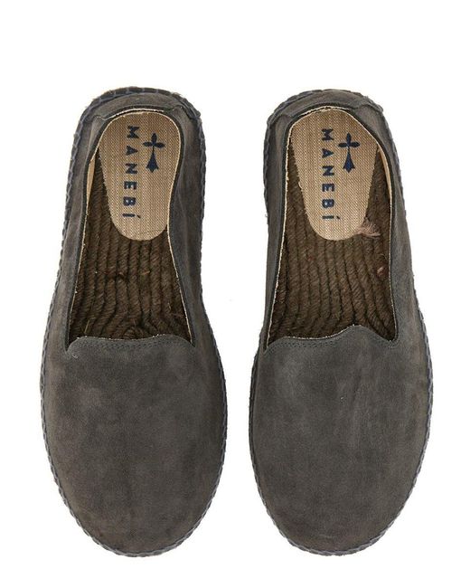 Manebí Gray Espadrille In Suede for men