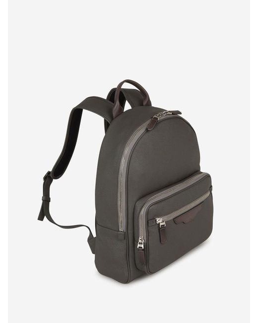 Santoni Multicolor Bicolor Leather Backpack for men