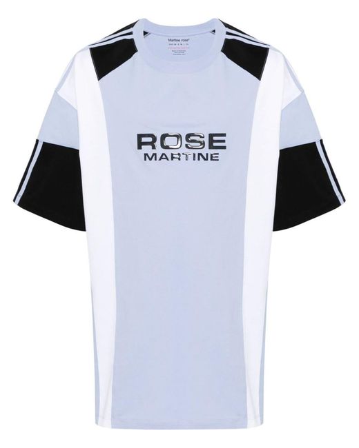 Martine Rose Blue Oversized Panelled T-Shirt for men