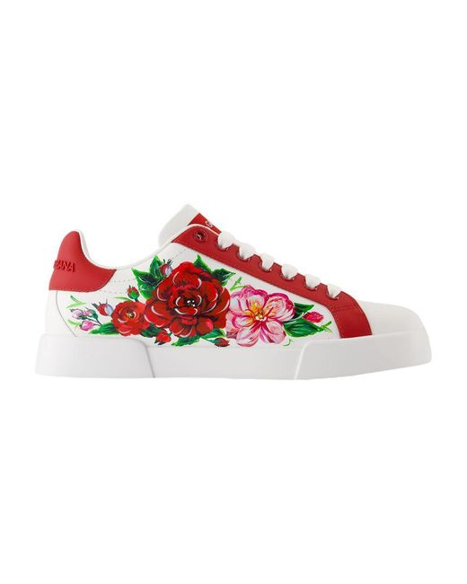 Dolce & Gabbana Red Port.light Strobel Sneakers