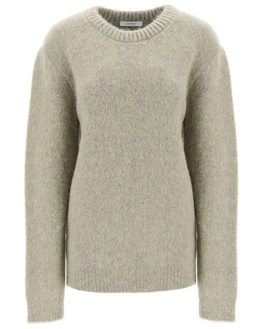 Lemaire Green Sweater In Melange-effect Brushed Yarn