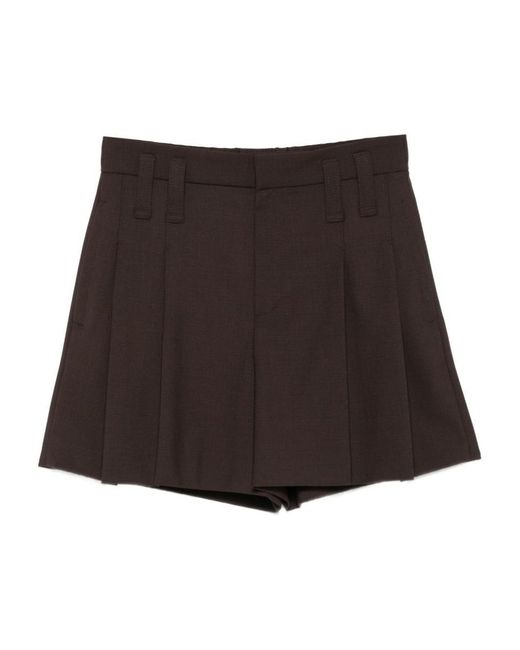 Brunello Cucinelli Black Wool Blend Shorts