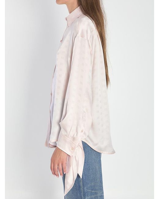 Balenciaga White Silk Shirt With Knotted Cuffs