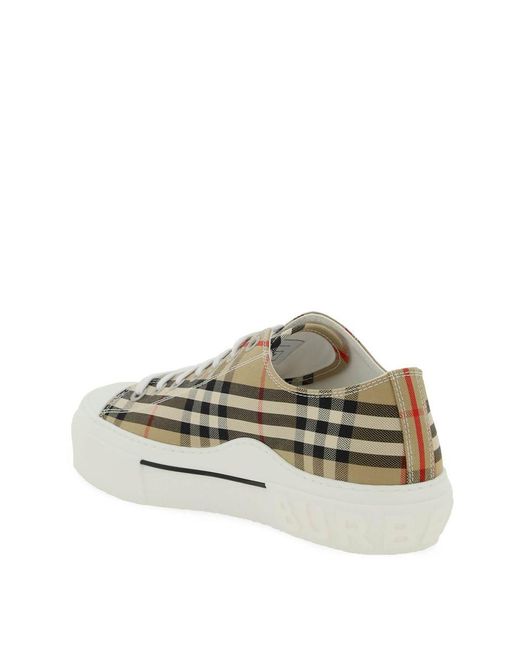 Burberry Natural Vintage Check Canvas Sneakers for men