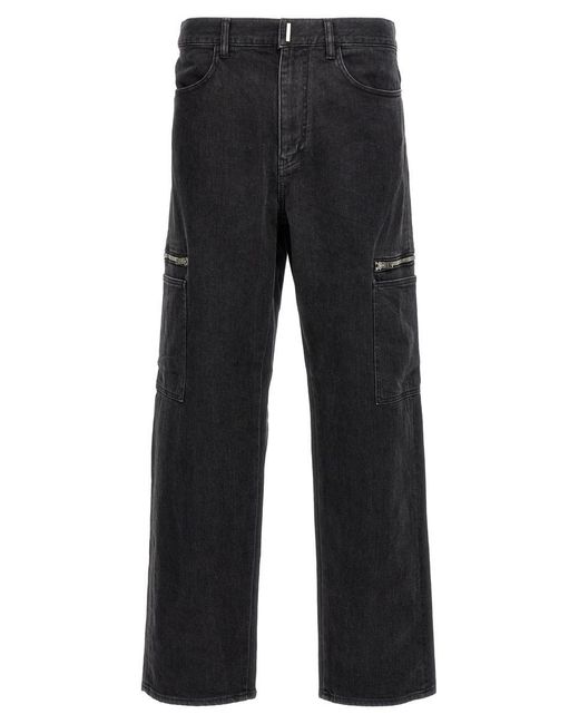 Givenchy Black Cargo Jeans for men
