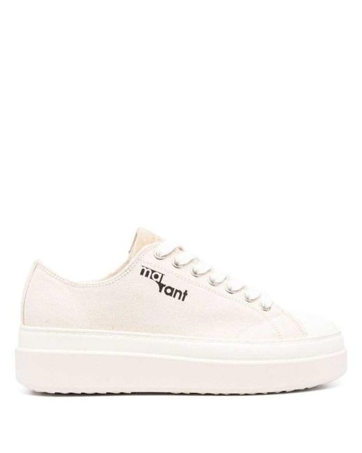 Isabel Marant White Sneakers With Platform And Logo Detail