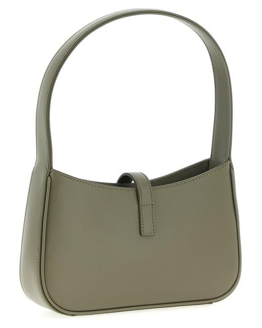 Saint Laurent Green 'hobo Le 5 À 7' Mini Handbag