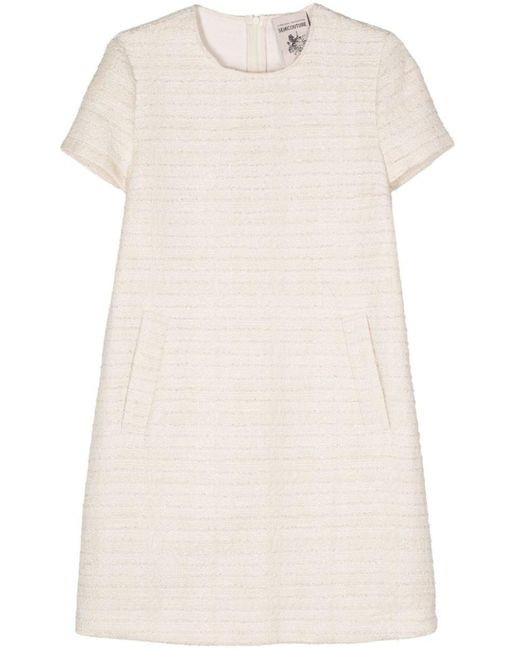 Semicouture Natural Rachly Cotton Blend Short Dress