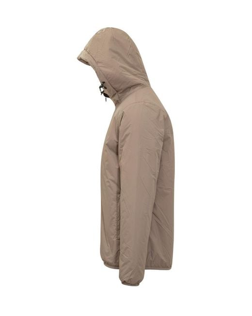 K-Way Brown Jacket With Hood And Lining for men