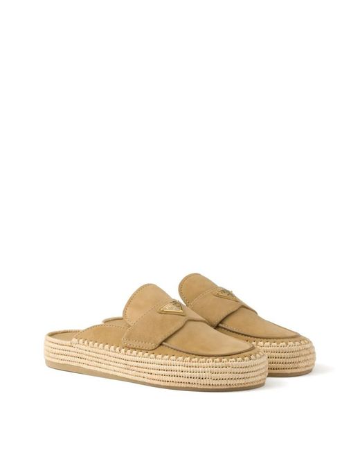 Prada Brown Suede Espadrilles