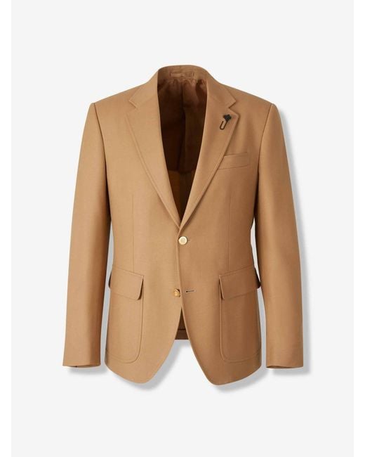Lardini Natural Straight Virgin Wool Blazer for men