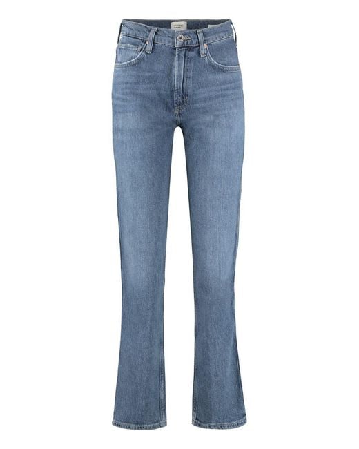 Citizens of Humanity Blue Daphne Stovepipe Jeans