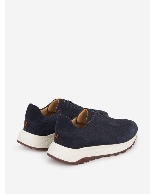 Henderson Blue Suede Leather Sneakers for men