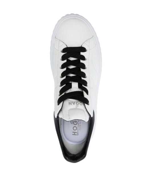Hogan White Sneakers H-stripes