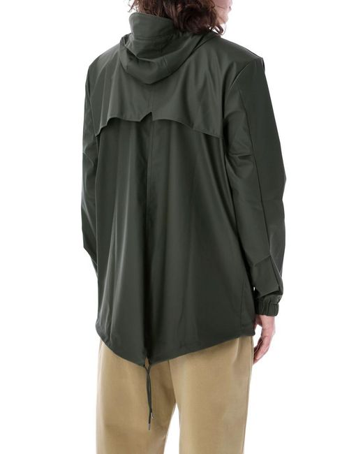 Rains Green Fishtail Jacket for men