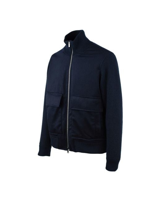 Paul & Shark Blue Wool And Cashmere Hybrid Blouson for men