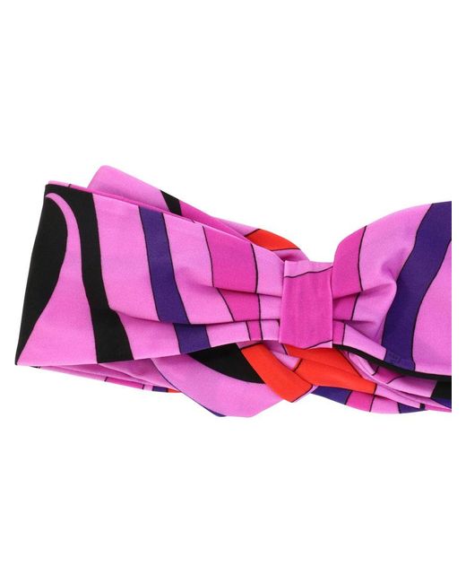 Emilio Pucci Pink Marmo-Print Headband
