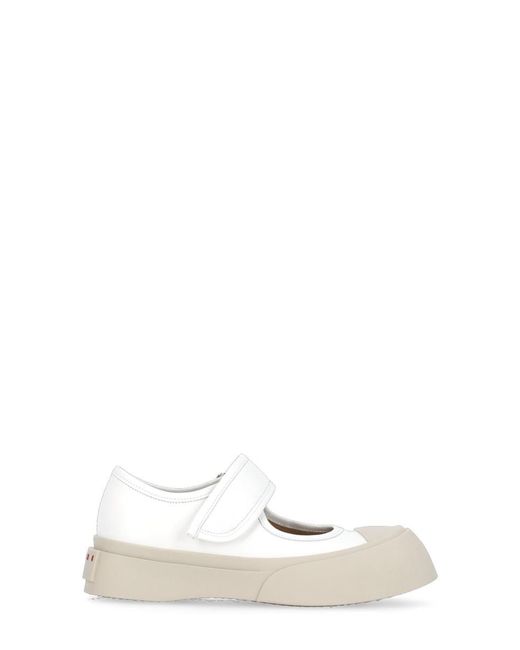 Marni White Flat Shoes